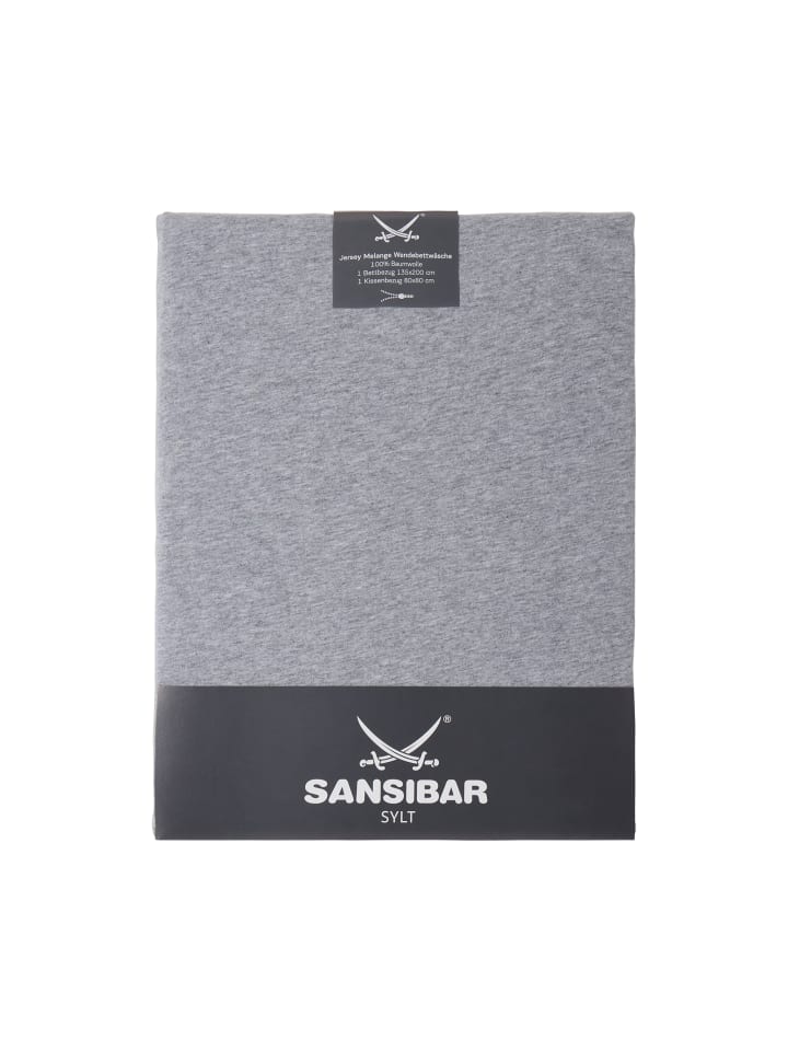 Sansibar Bettwäsche Jersey Melange in Grau günstig kaufen