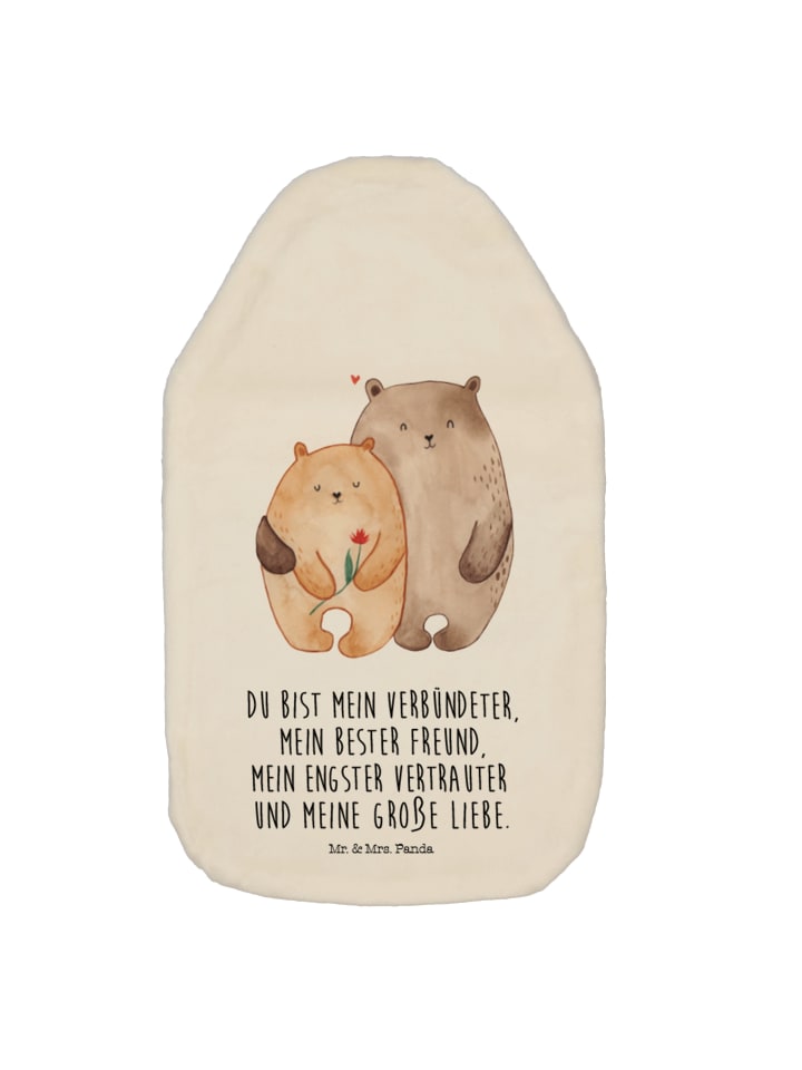 Mr. & Mrs. Panda Wärmflasche Bären Liebe mit Spruch in Weiß günstig kaufen onesize
