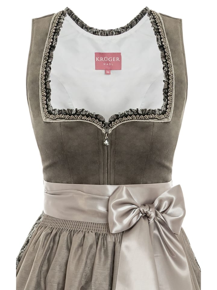 KRÜGER Midi Dirndl ELORA in grau günstig kaufen