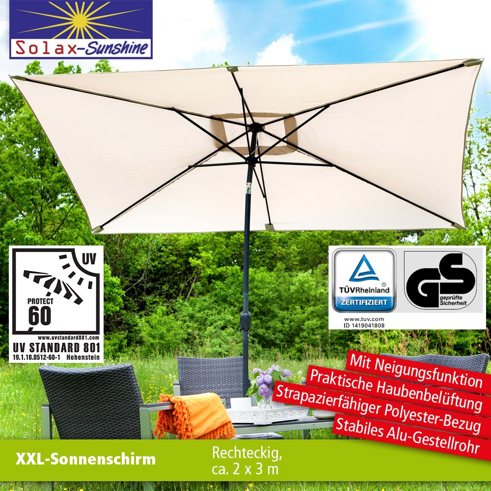 Solax Sunshine XXL-Sonnenschirm - Beige