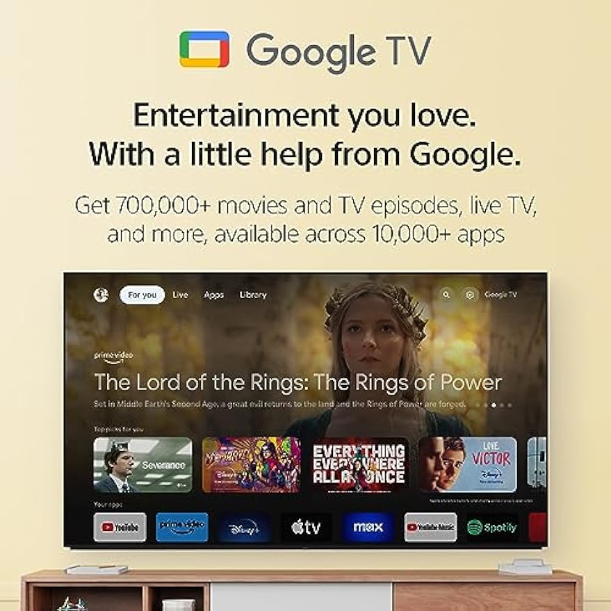 Sony 55 Inch 4K Ultra HD TV X77L Series: LED Smart Google TV KD55X77L- 2023 Model, Black