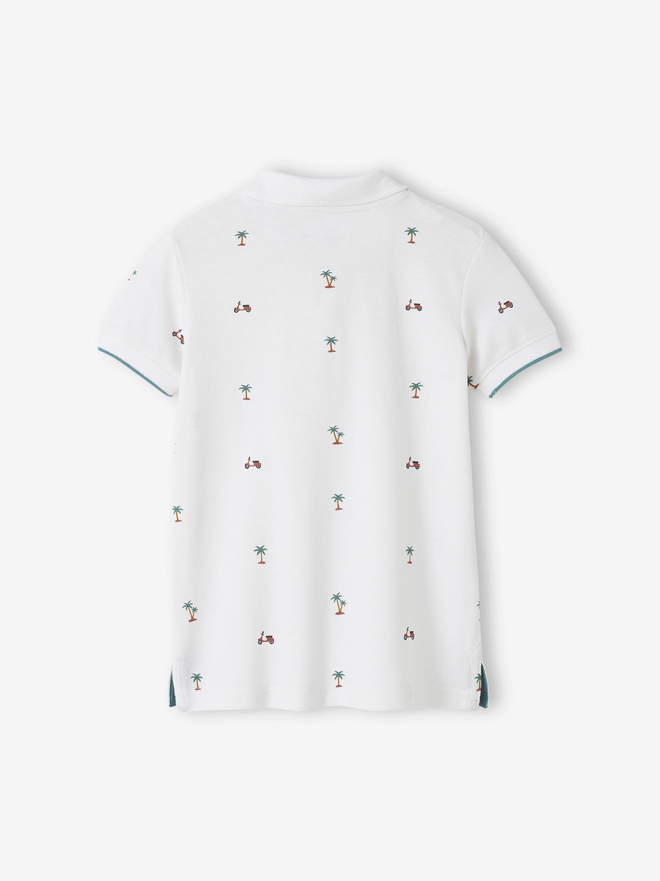 Vertbaudet Jungen Poloshirt, Pikee Oeko-Tex - wollweiß