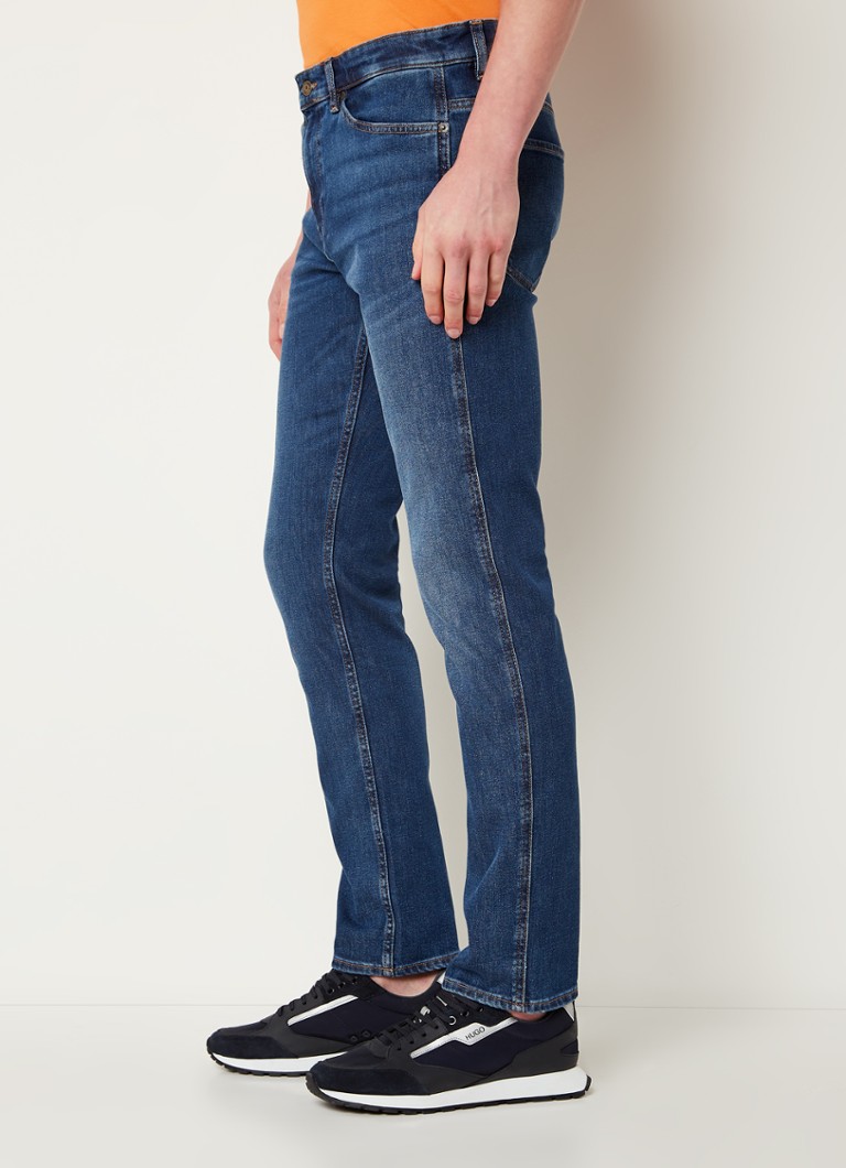 Blugi HUGO BOSS Delaware3 Slim Fit, decolorare închisă
