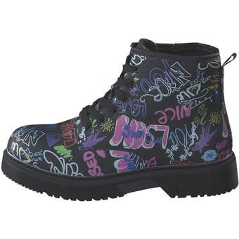 Barbarella Schnür Boots in schwarz