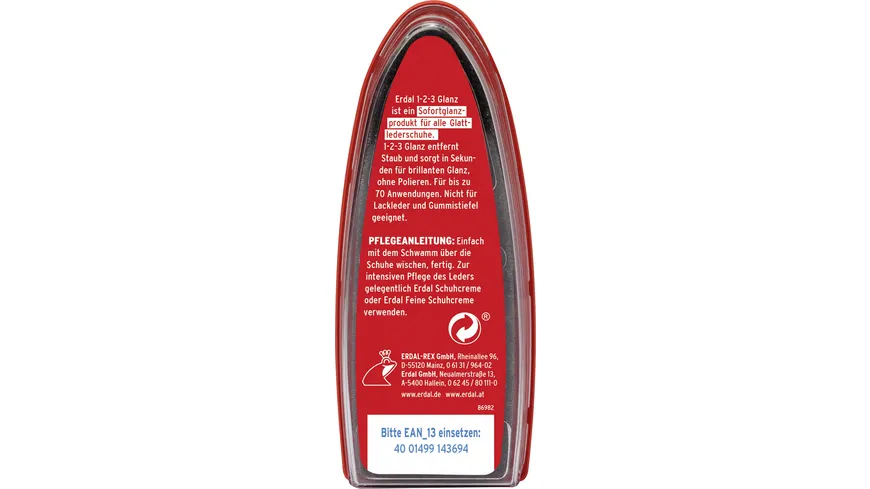 Erdal 1.2.3 Glanz schwarz 50 g