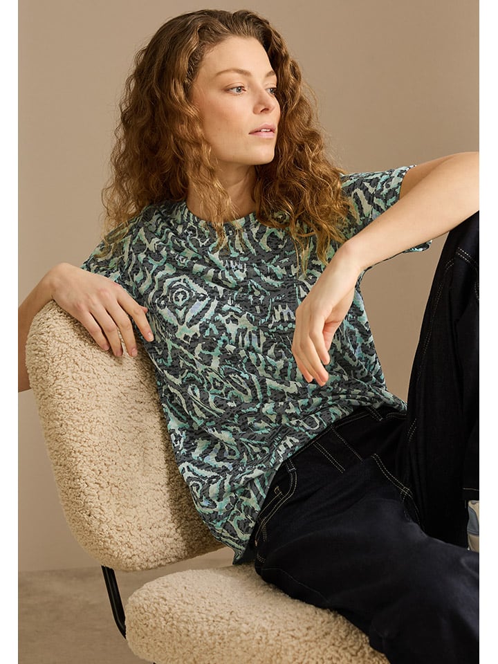 Cecil Bluse in Grün/ Blau günstig kaufen