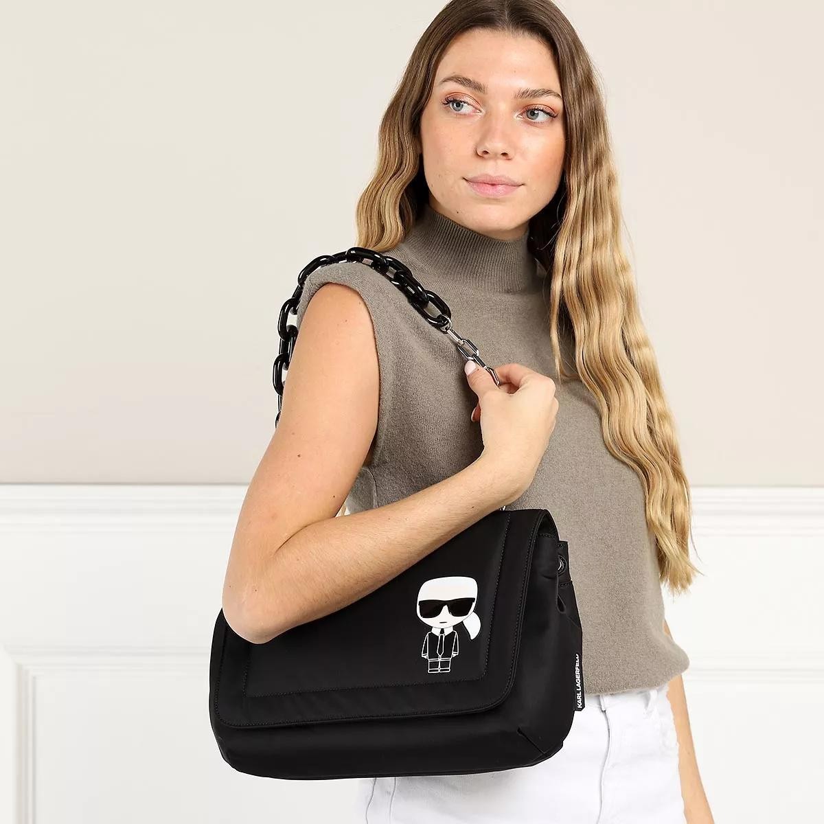 LAGERFELD Handtaschen schwarz Satchel
