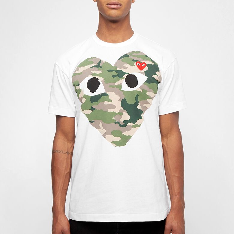 Comme des Garcons Play Camouflage T-Shirt white