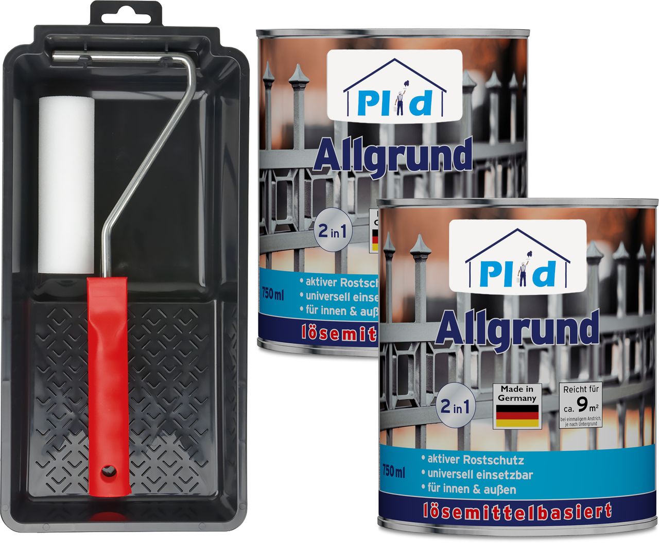 Plid Premium Allgrund Rostgrundierung Grundierung Set Weiß