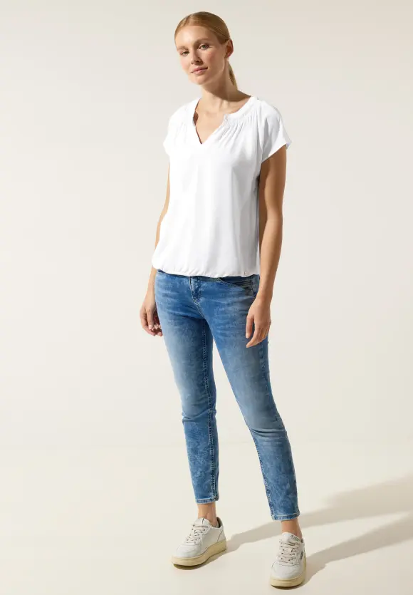 Street One Viskosebluse mit Elastiksaum