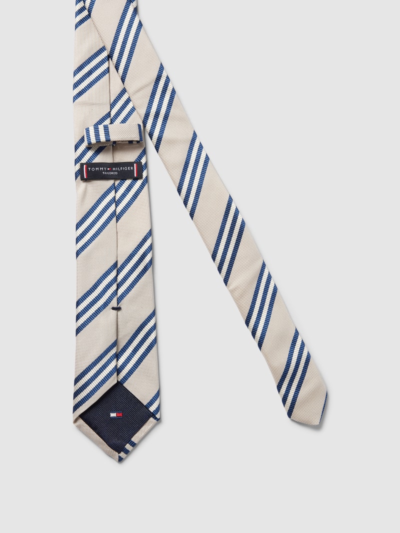 Krawatte mit Streifenmuster Modell 'VARSITY' in beige
