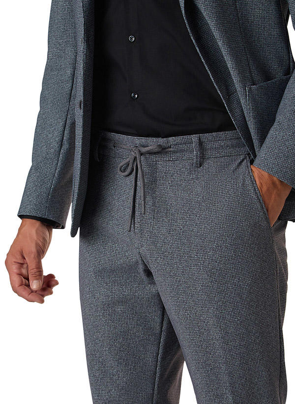 BOSS Black, Anzug Hanry-Genius, Slim Fit, Jersey waschbar, graublau