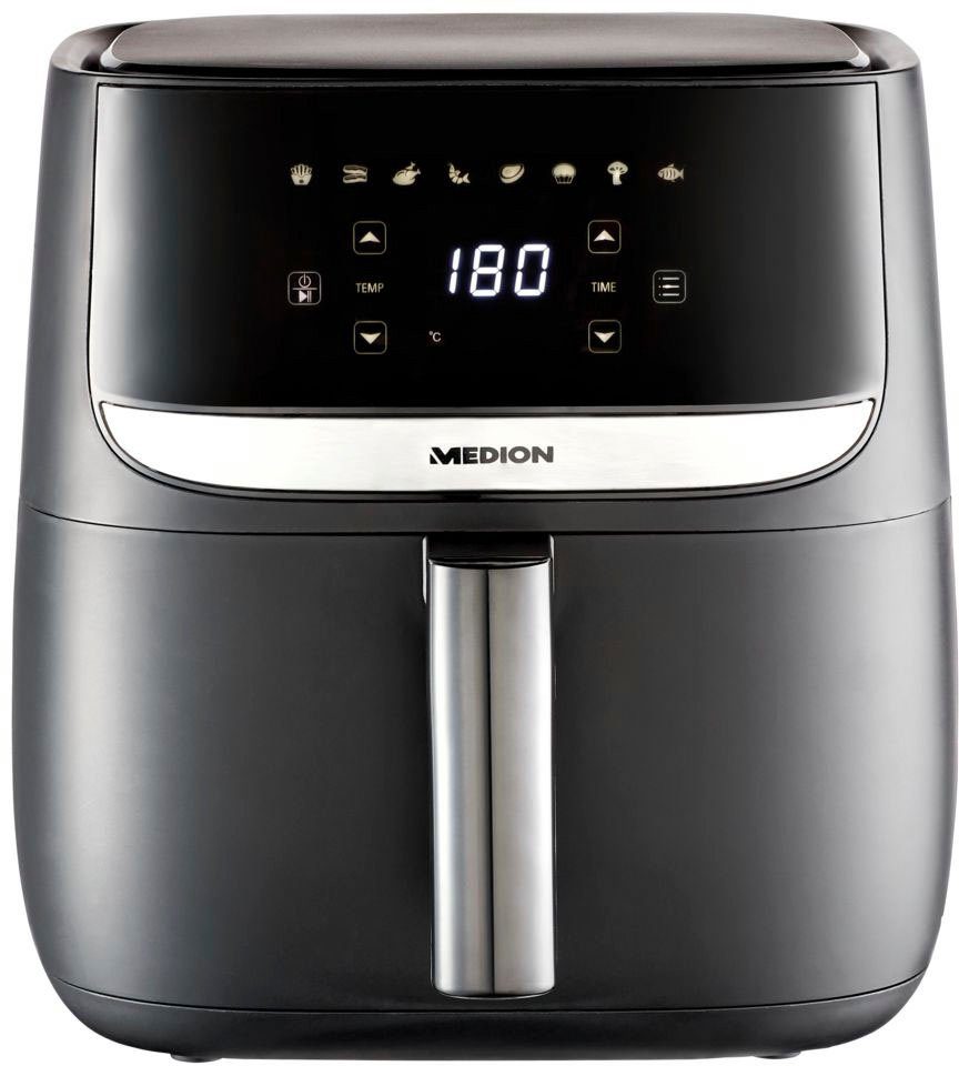 Medion® Heißluftfritteuse MD 10532, 1700 W, 8 Automatikprogramme, digitale Bedieneinheit