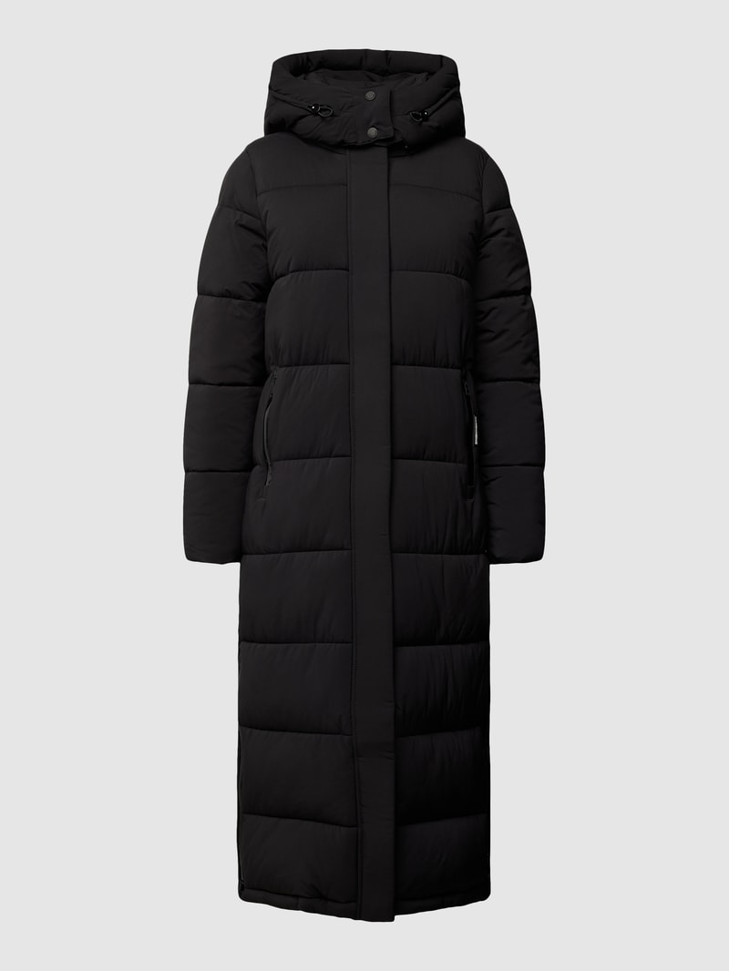 Steppmantel mit Kapuze Modell 'EMORIA' in schwarz