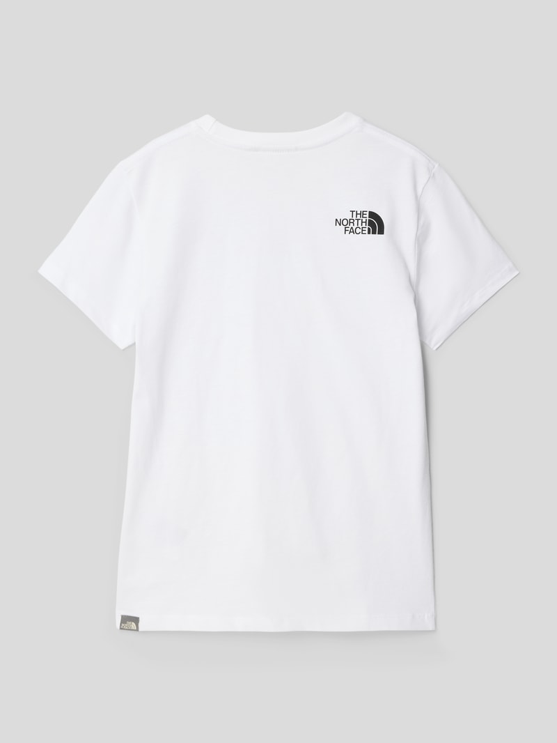 T-Shirt mit Label-Details in weiß