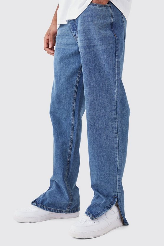Tall lockere Jeans mit Reißverschluss-Saum