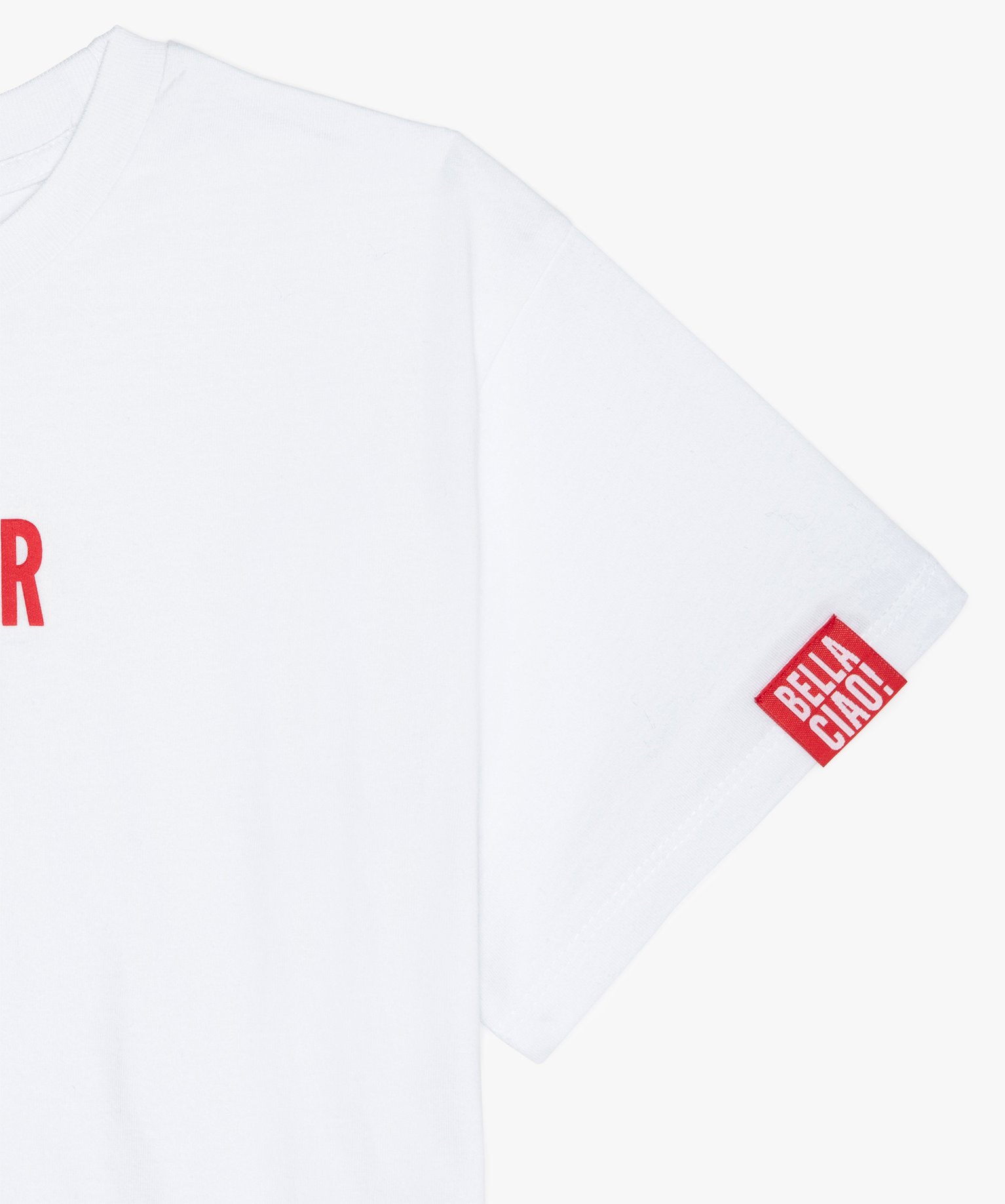 Tee-shirt fille crop top imprimé - La Casa de Papel blanc | GEMO