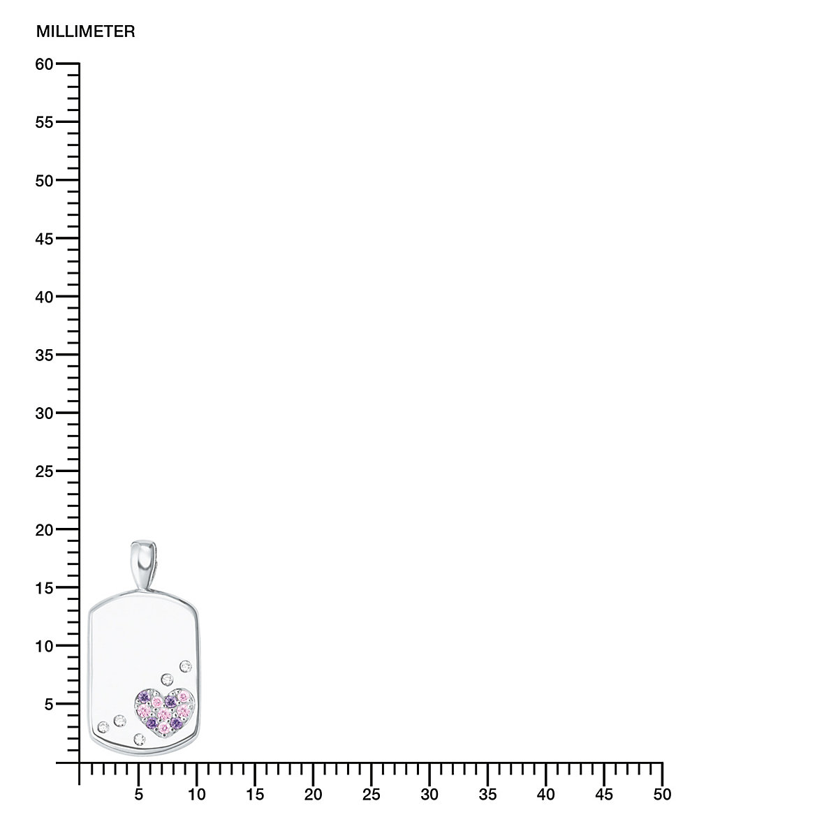 Kette mit Anhänger für Mädchen, 925 Sterling Silber, Zirkonia synth. | Herz Halsketten für Mädchen
