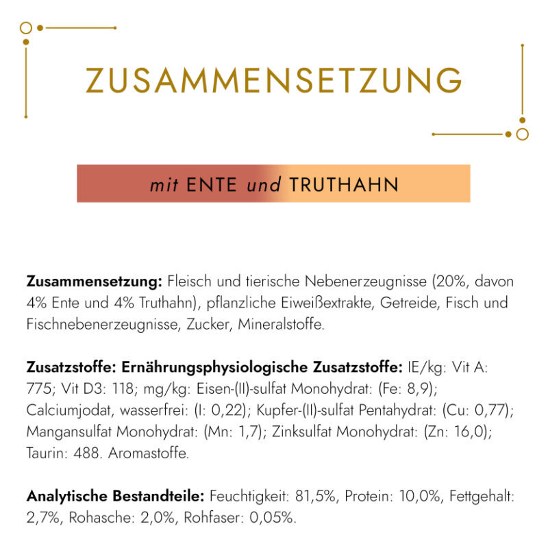 GOURMET Nassfutter GOURMET Gold Feine Komposition 12x85g Ente & Truthahn