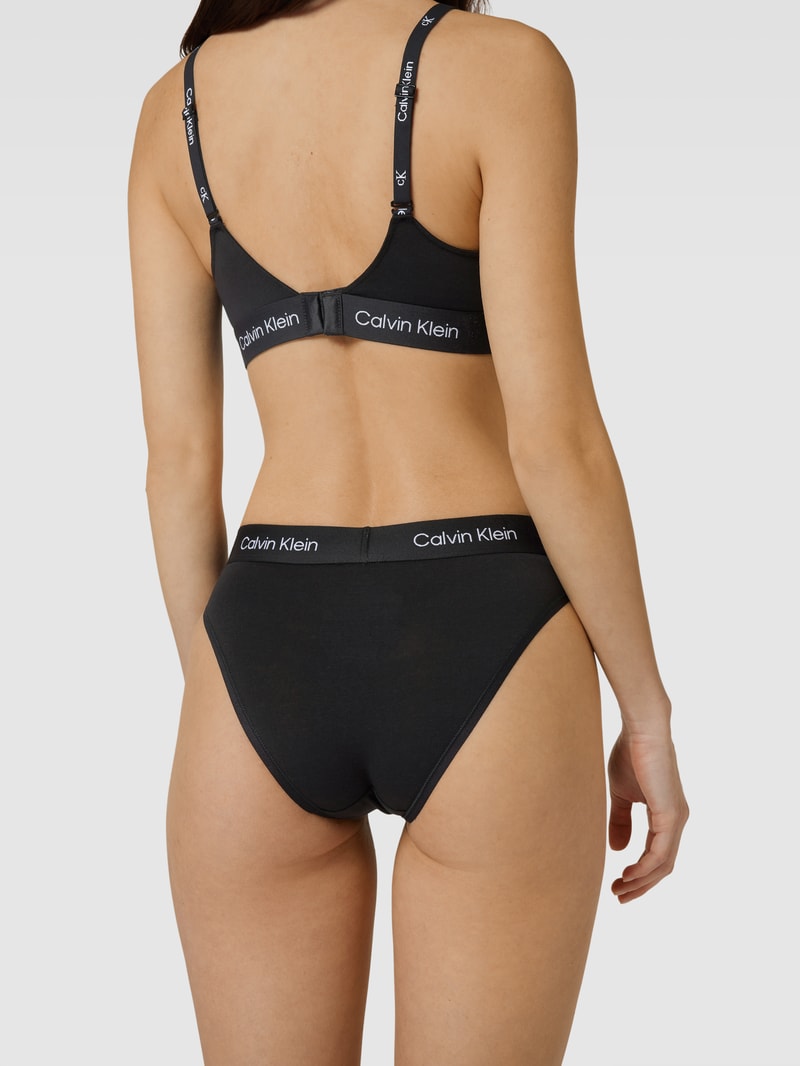 Slip mit elastischem Logo-Bund Modell 'MODERN' in schwarz
