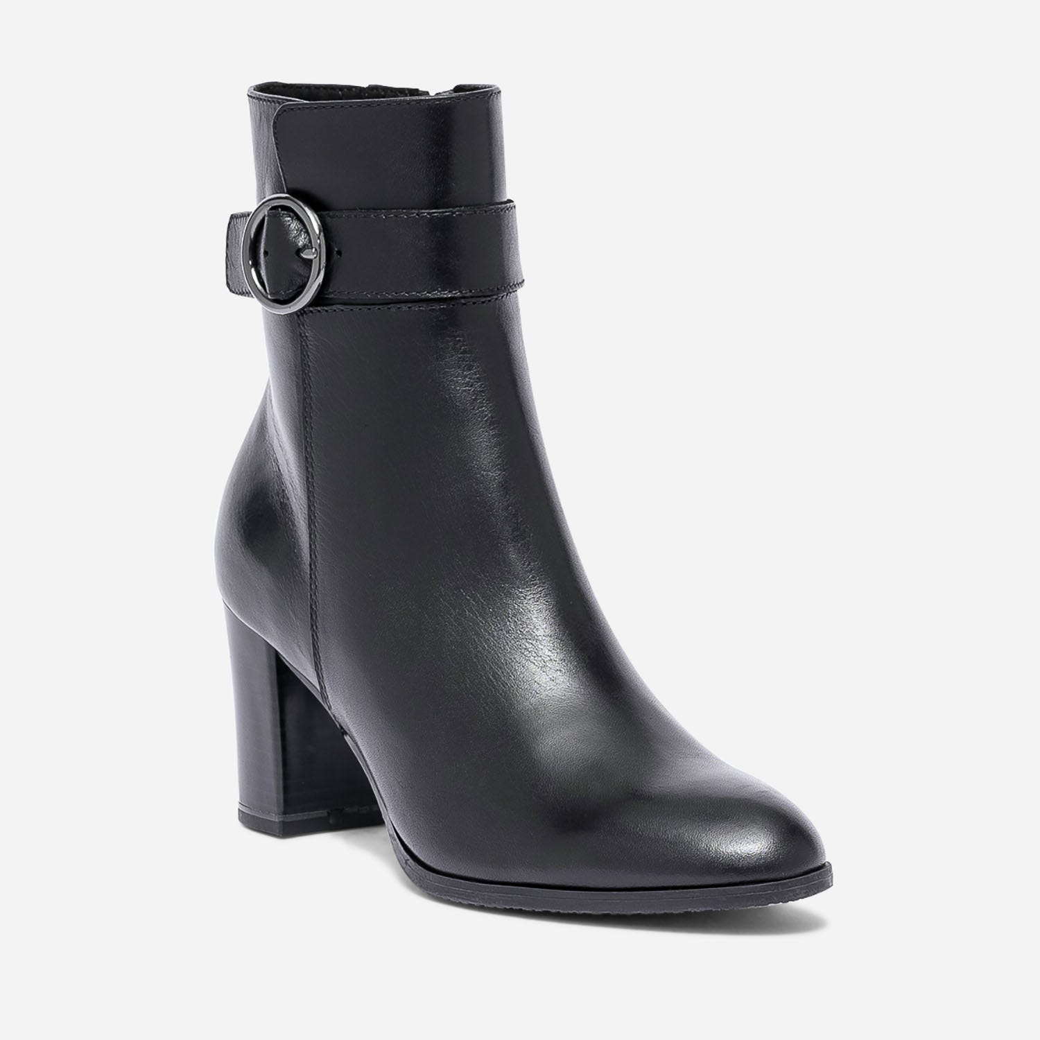 Boots CAPRICE noir en cuir à talon