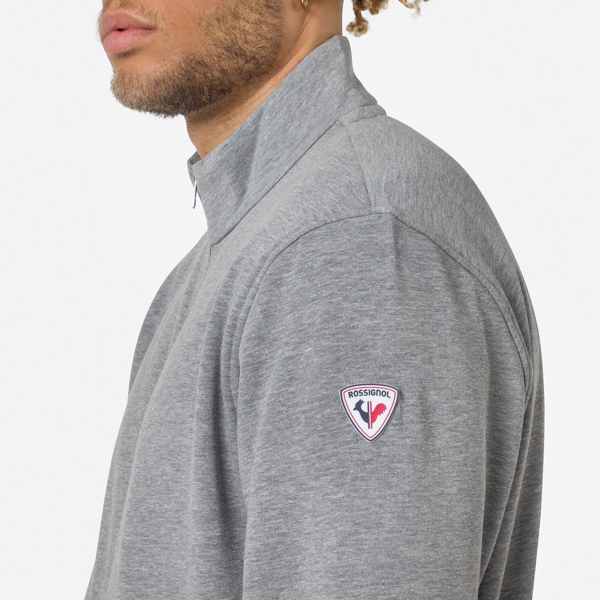 Sweat en coton zippé Logo Homme