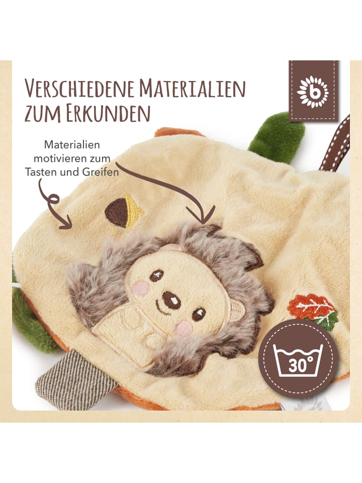 Bieco Spielwaren Schmusetuch Igel Knistereffekt - ab Geburt in Braun günstig kaufen onesize