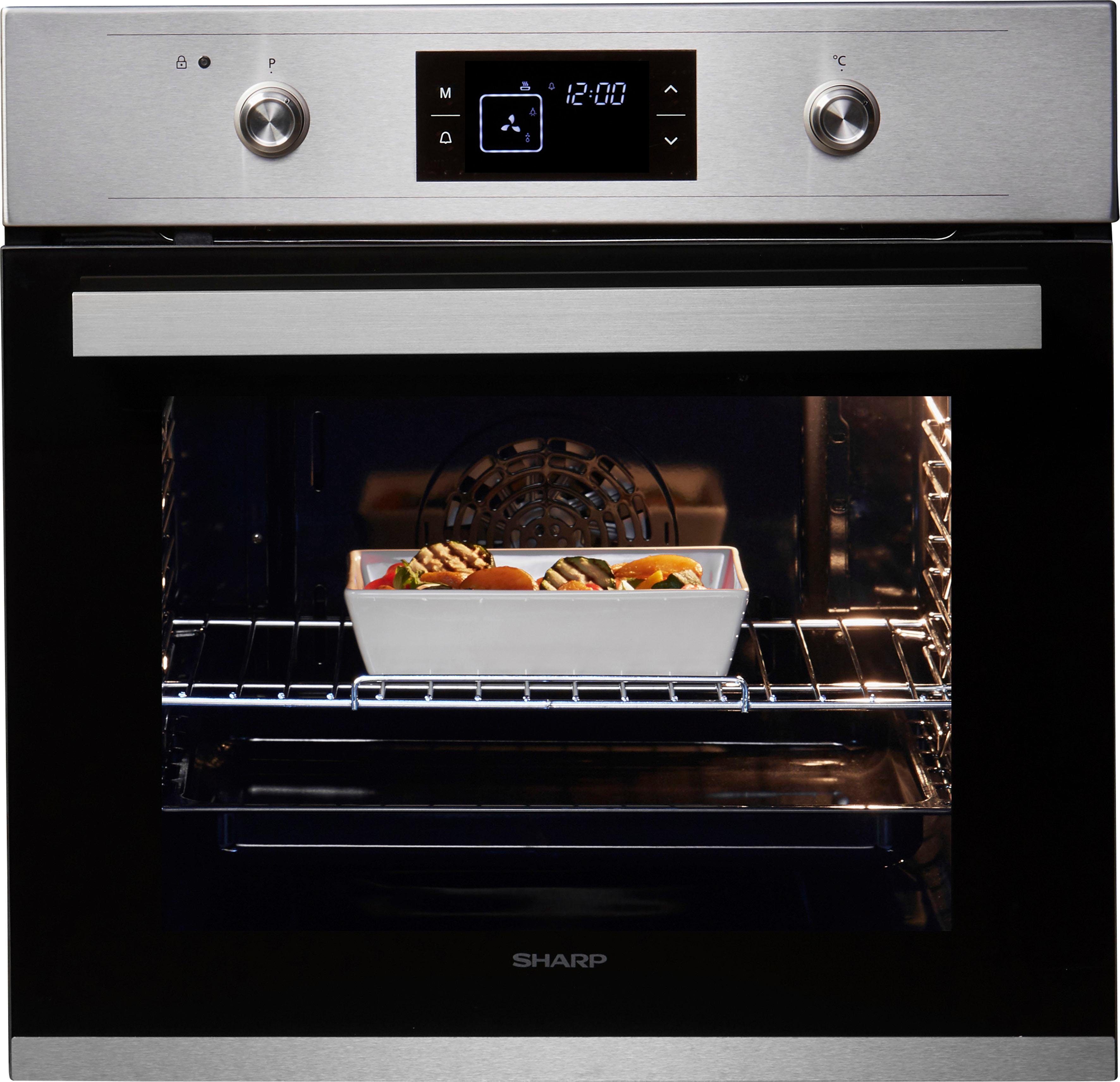 Sharp Pyrolyse Backofen K-61V28IM1-EU, Pyrolyse-Selbstreinigung