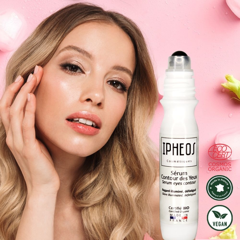 Ipheos Sérum contour des yeux Sérum anti-rides, anti-poches, anti-cernes Certifié Bio