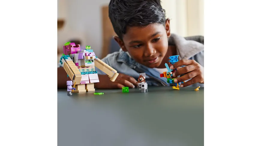 LEGO Minecraft Legends 21257 Showdown mit dem Verschlinger, Action-Spielzeug