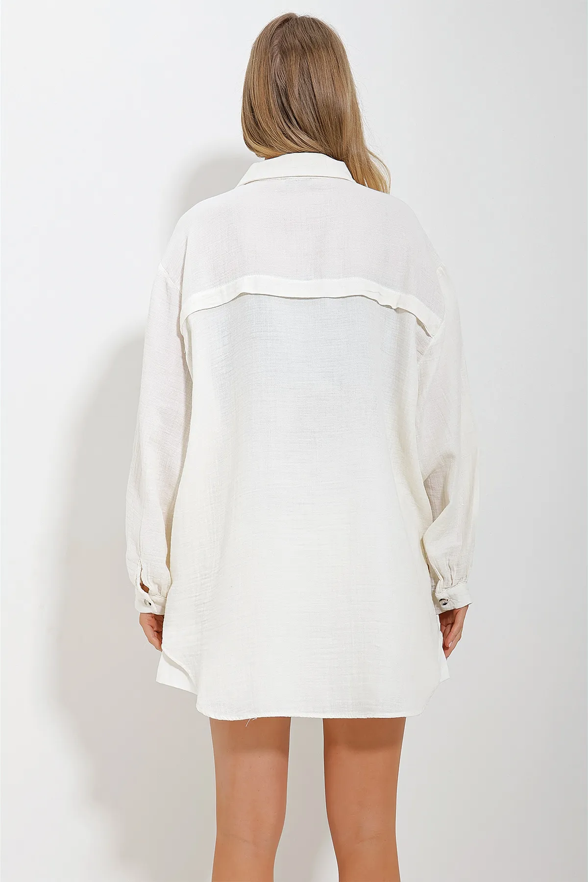 Trend Alaçatı Stili  Hemd - Beige - Regular Fit
