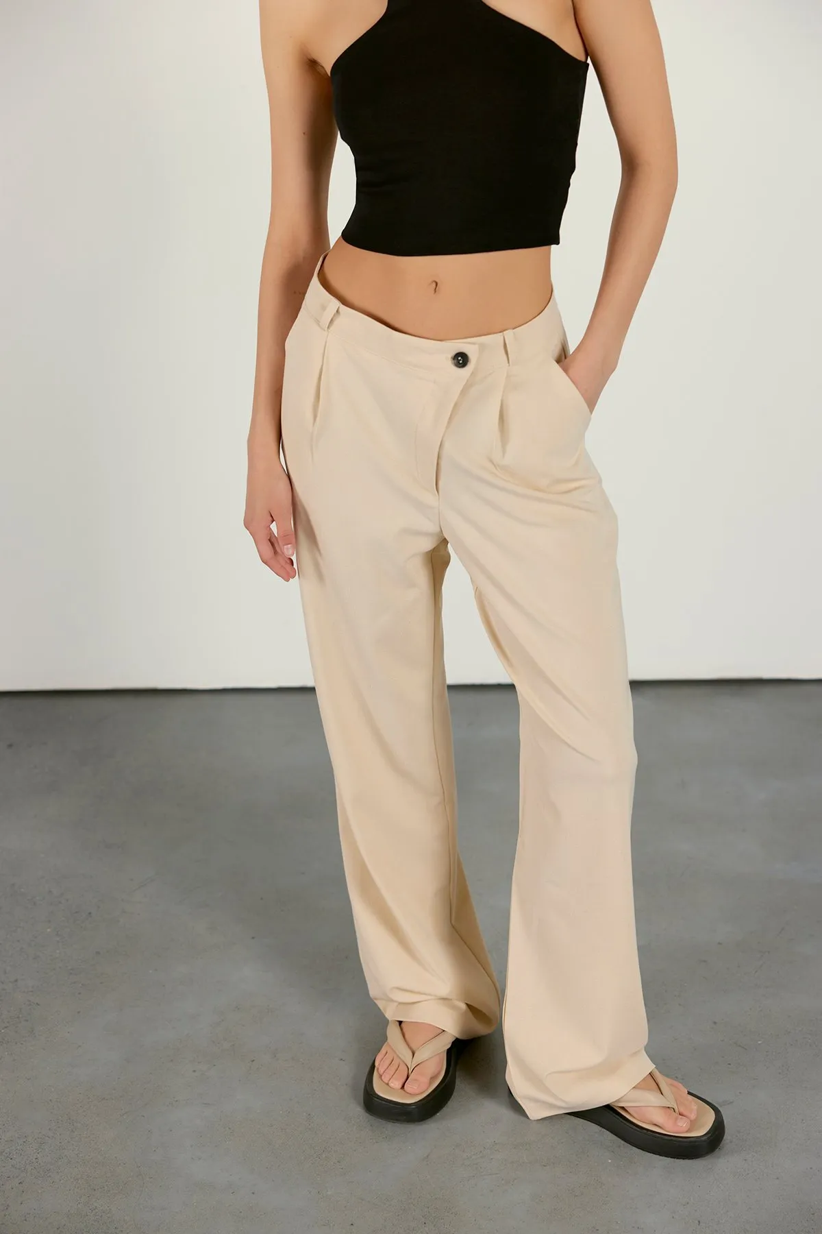 VATKALI  Cross-Palazzo-Hose Beige