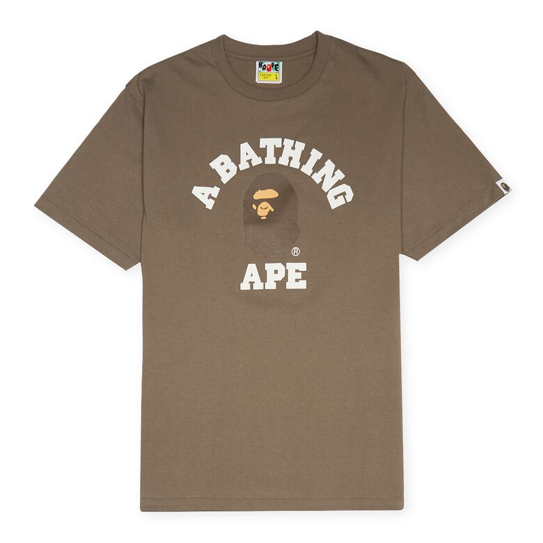 A Bathing Ape College Tee M brown