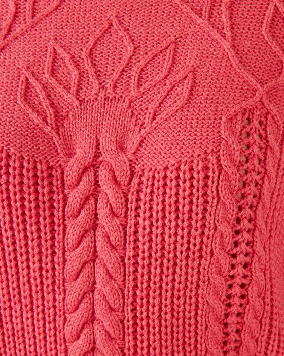 Pull jeu de maille et torsades