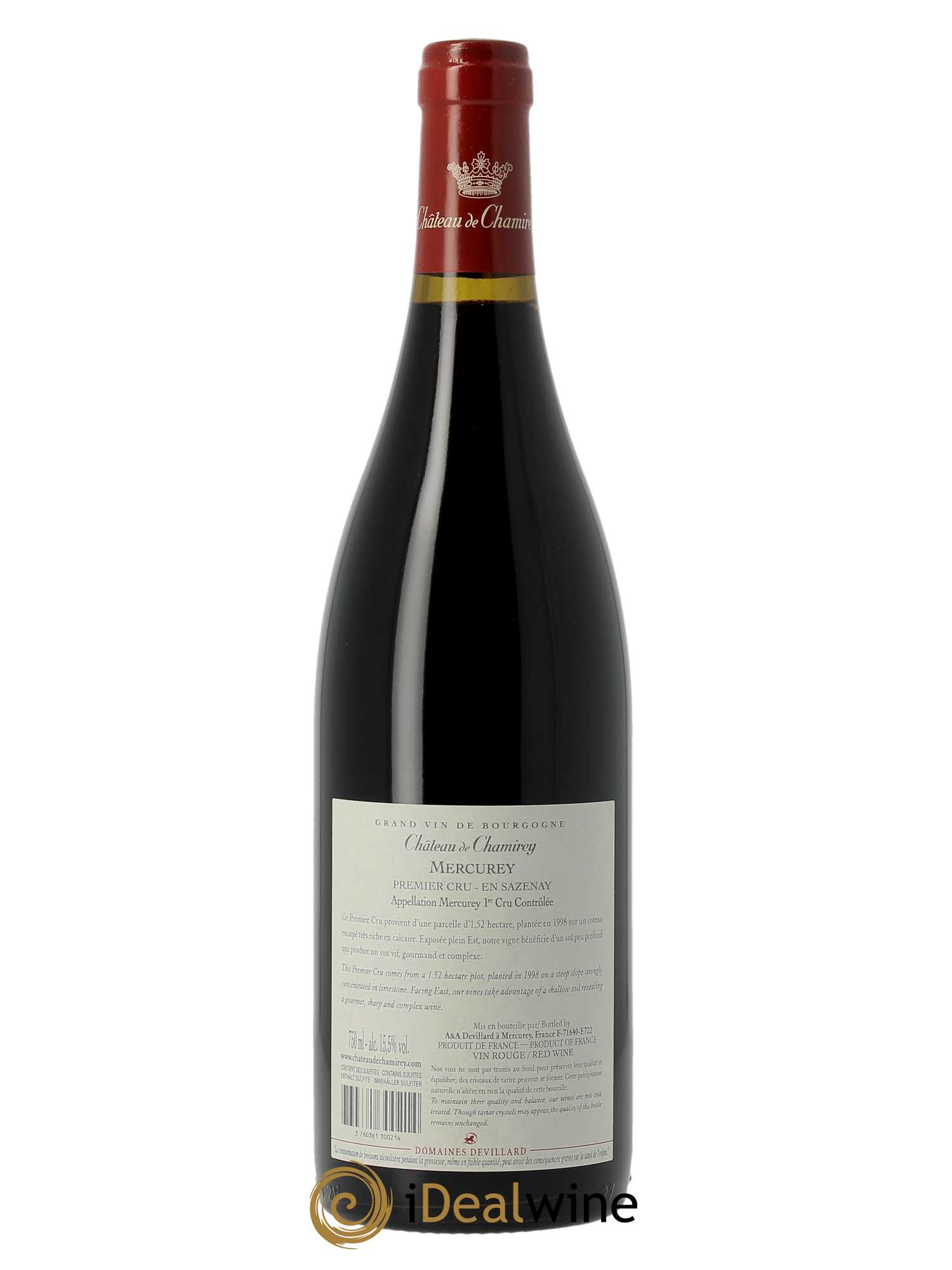 Mercurey 1er Cru En Sazenay Château de Chamirey  2020 - Lot de 1 Bouteille