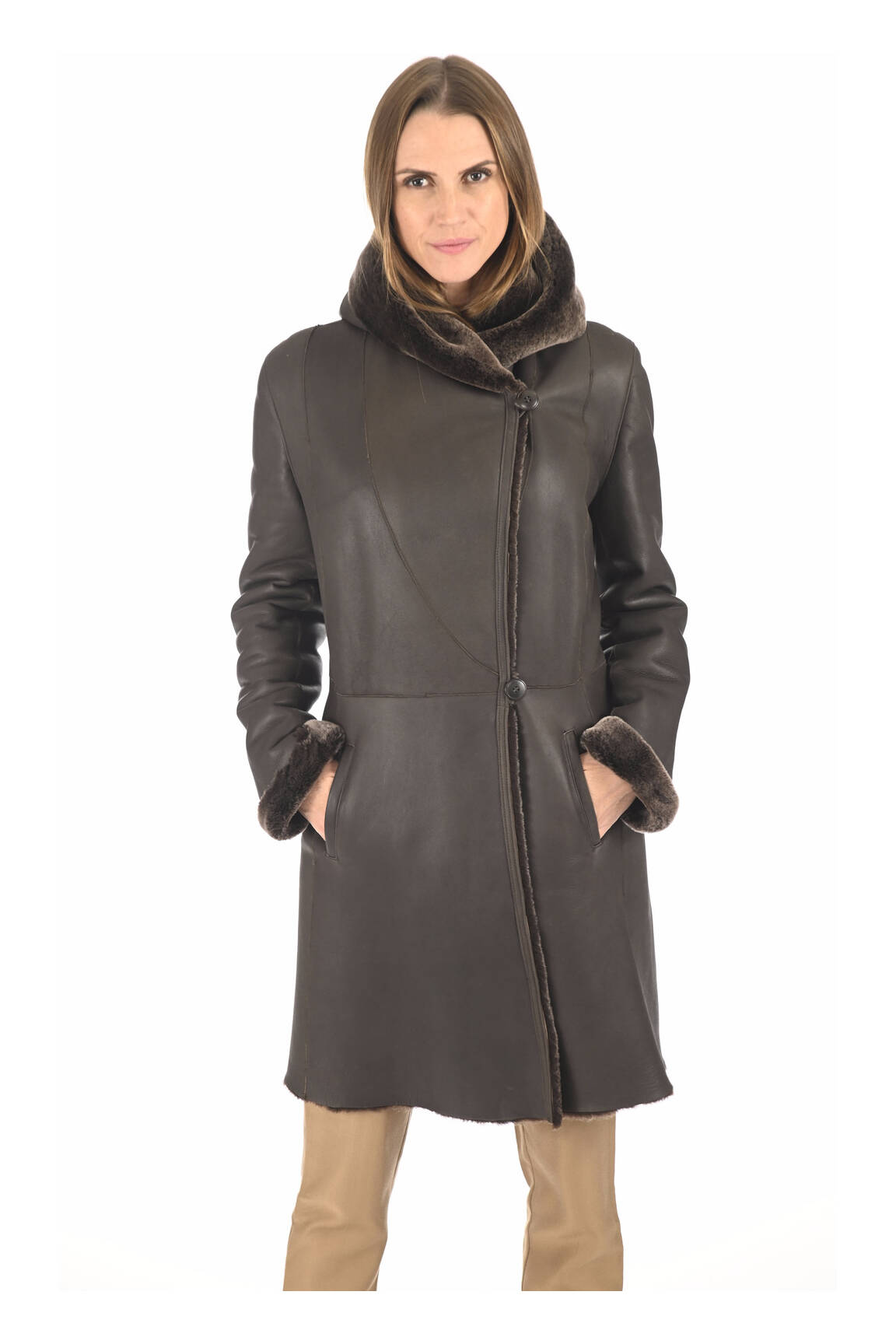 La Canadienne Manteaux Longs Femme couleur marron