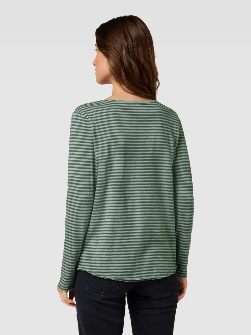 Longsleeve mit V-Ausschnitt in hellgrün