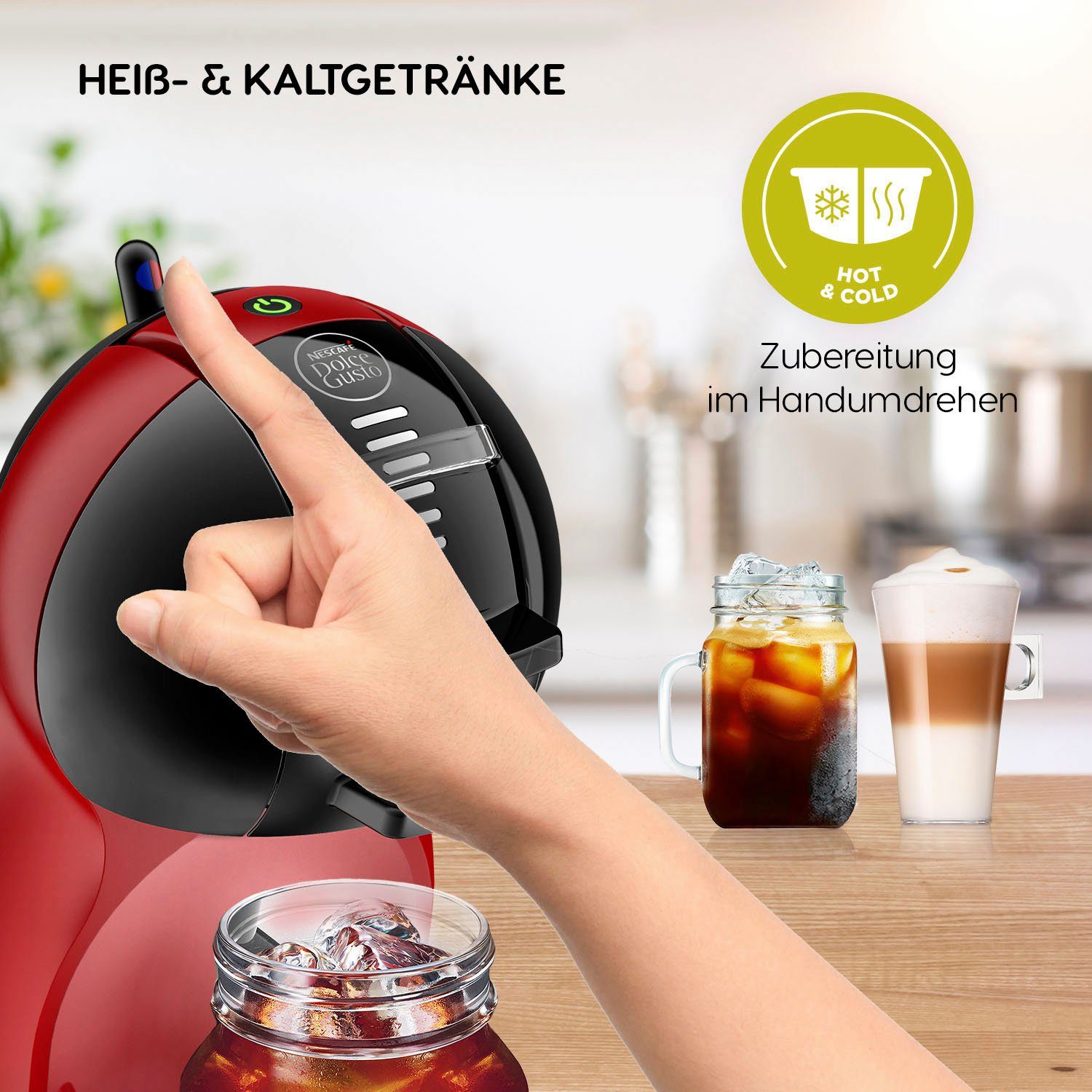 NESCAFÉ® Dolce Gusto® Kapselmaschine KP120H Mini Me, samtige Crema, Play & Select-Funktion, automatische Abschaltung