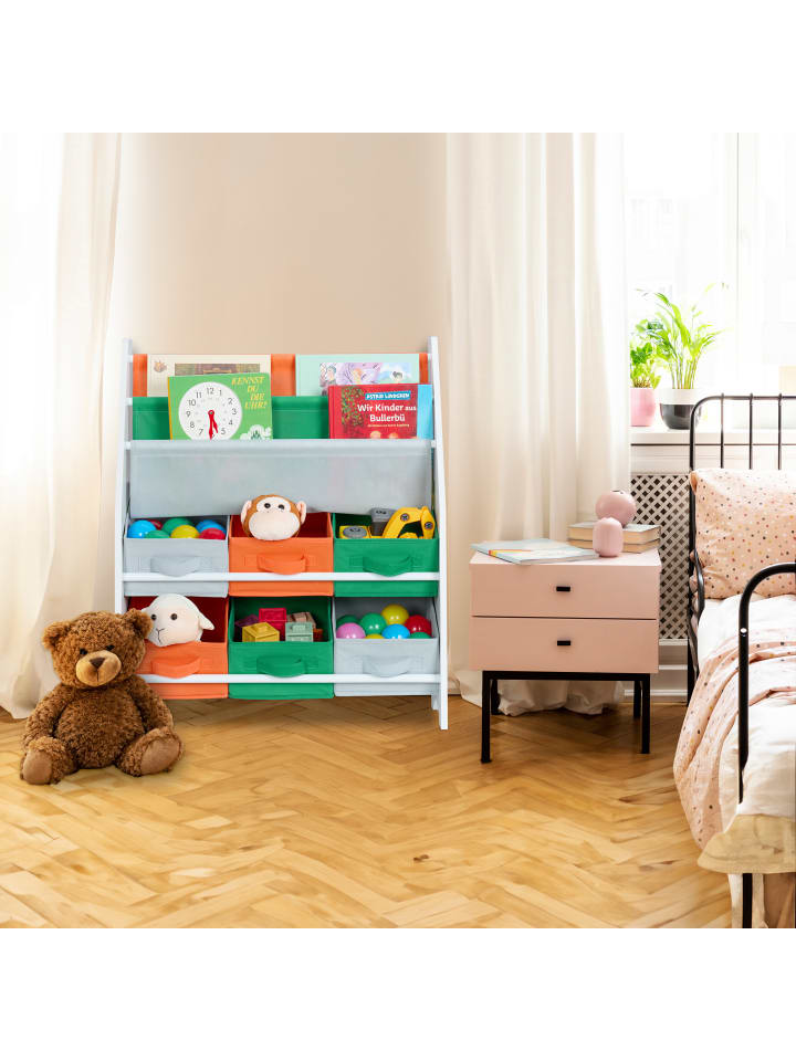 relaxdays Kinderregal in Bunt - (B)62,5 x (H)74 x (T)31 cm günstig kaufen onesize
