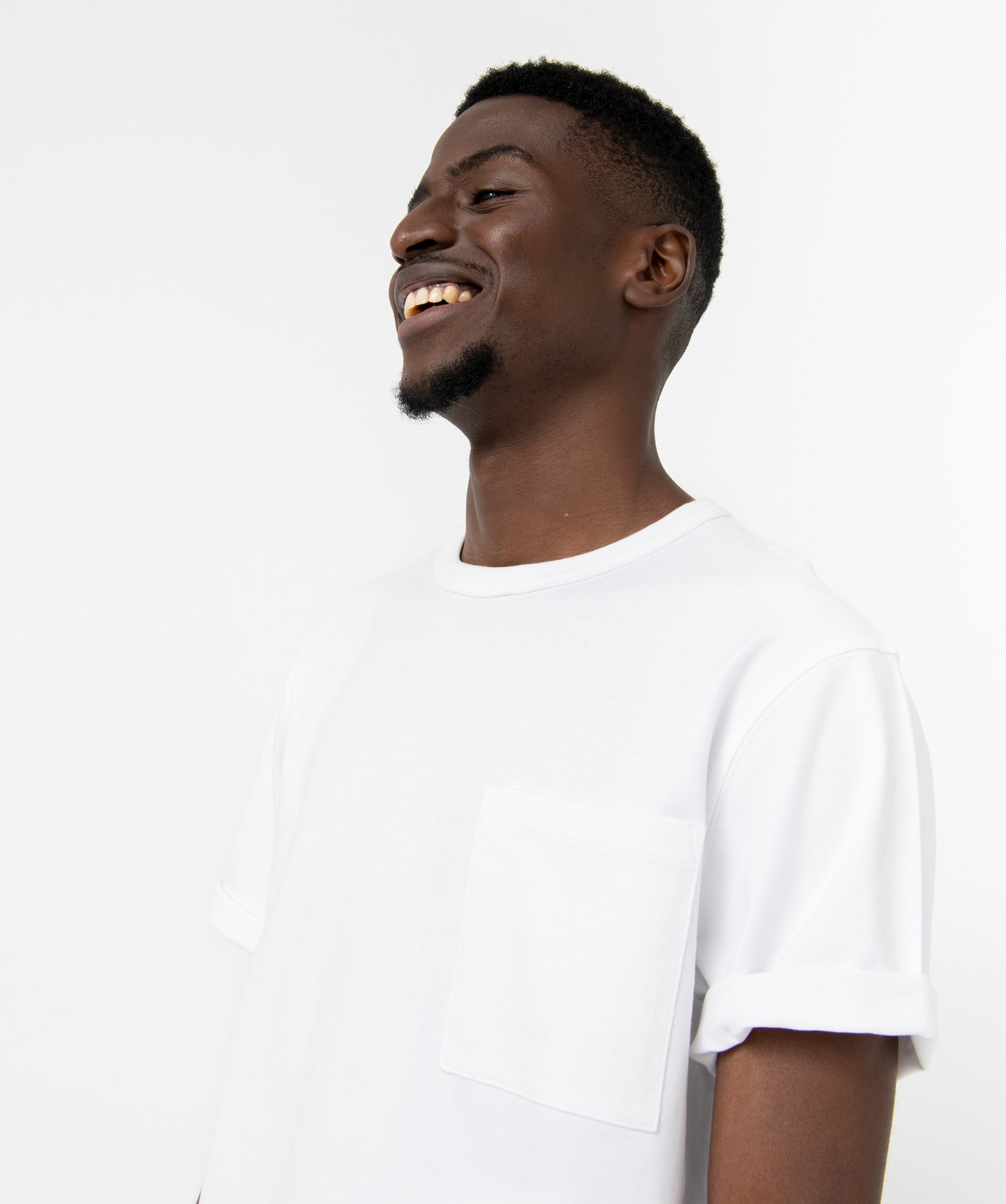 Tee-shirt à manches courtes avec poche poitrine homme blanc | GEMO