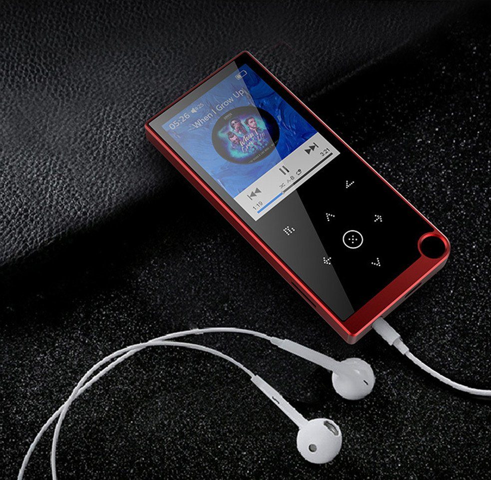 ERHWIO Bluetooth MP3/MP4-Player, 2,4-Zoll-Touch-Taste, 64G MP3-Player (Verlustfreier MP3-Player: E-Book, Wecker, Timer)