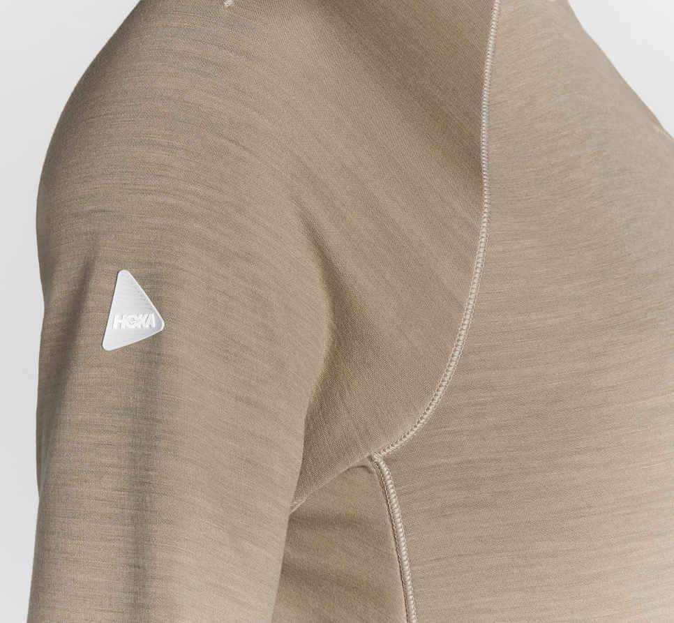 Midweight Merino Blend langermet skjorte Dune