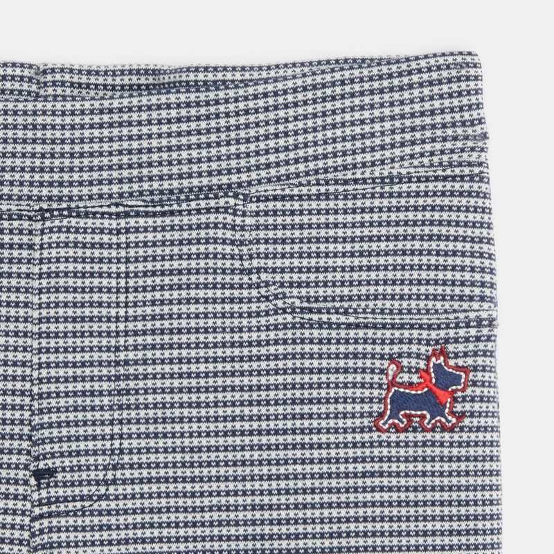 Pantalon maille jacquard bleu fille Chipie