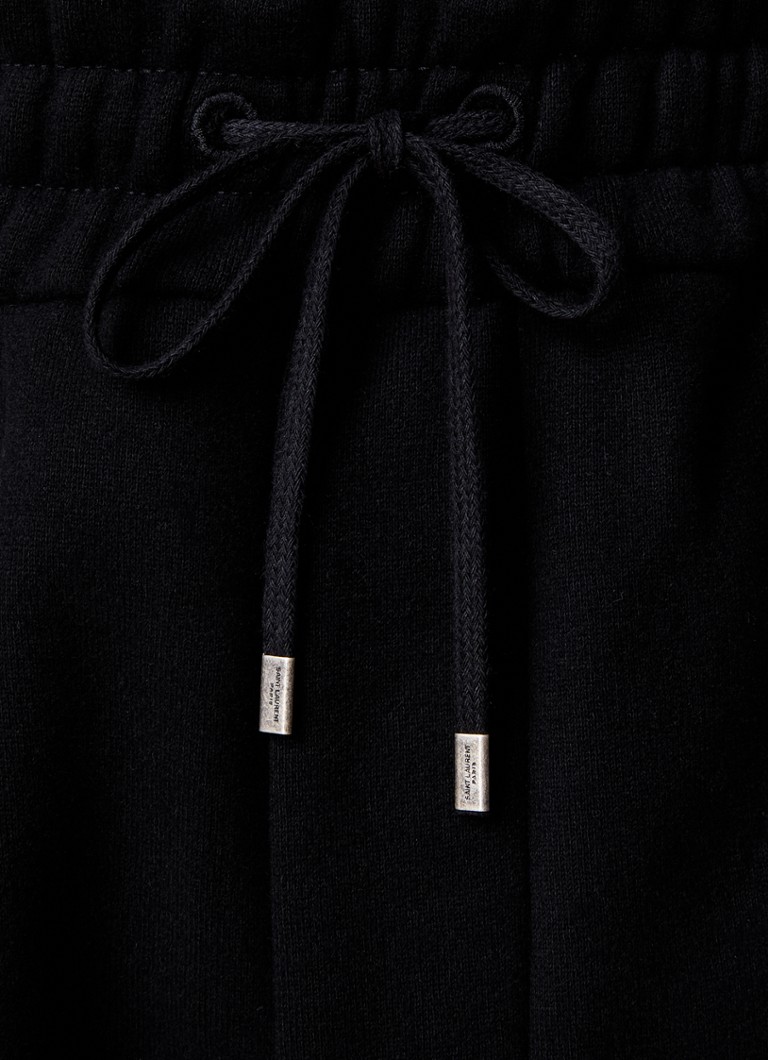 Saint Laurent sašaurinātas piegriezuma sporta bikses ar logotipu
