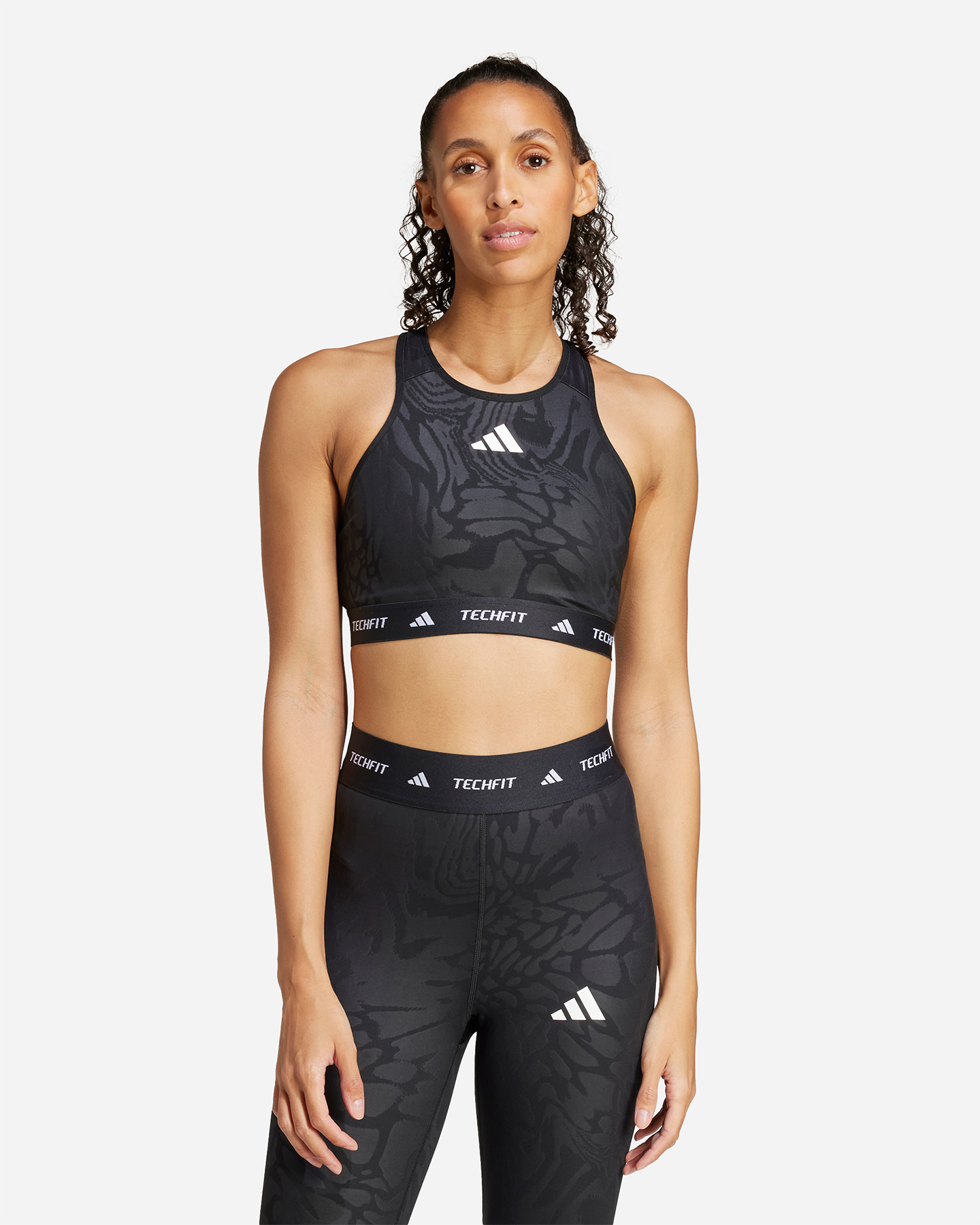 Biustonosz treningowy Adidas Techfit Print W JE3656