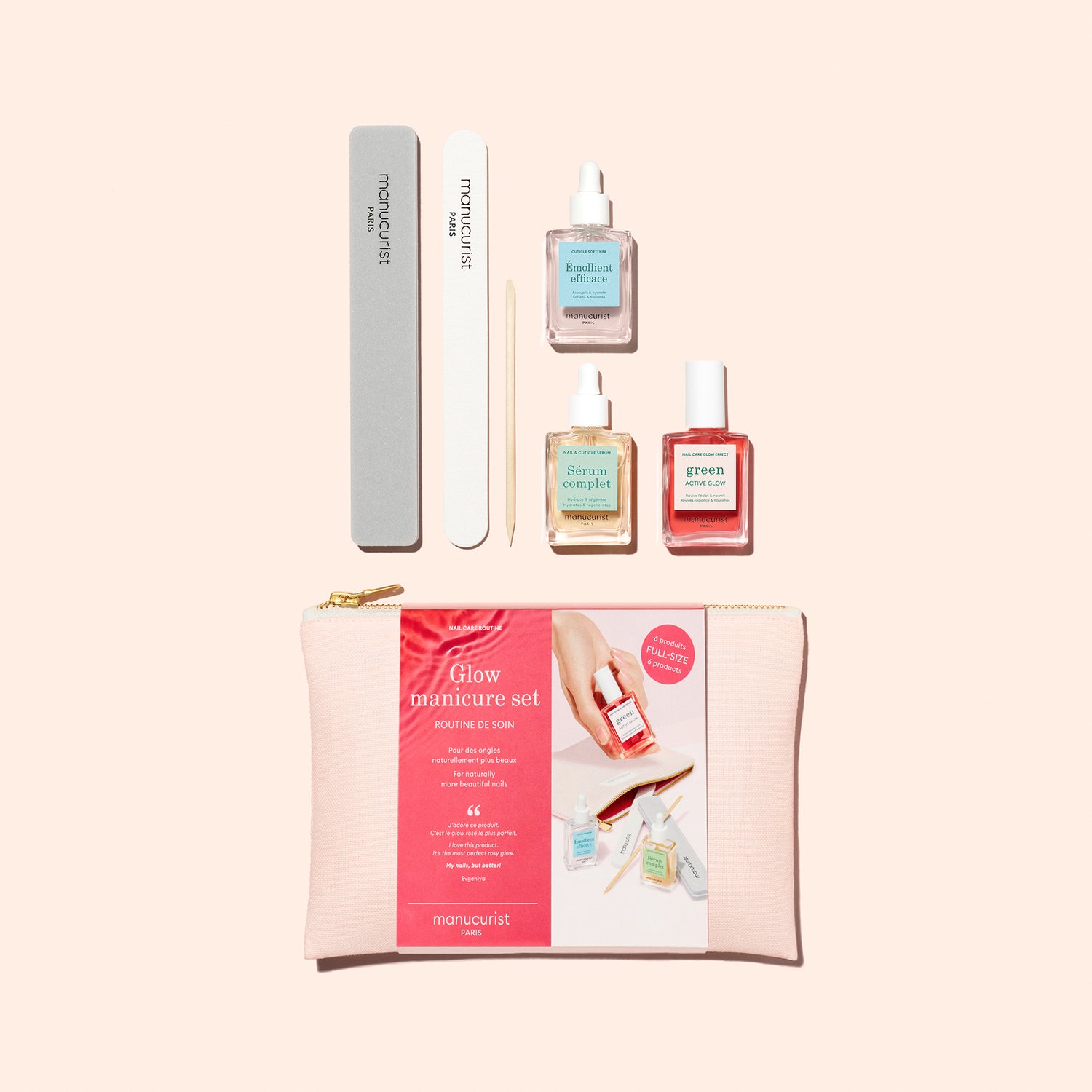 Komplet za sijajno manikuro - Active™ Glow Raspberry