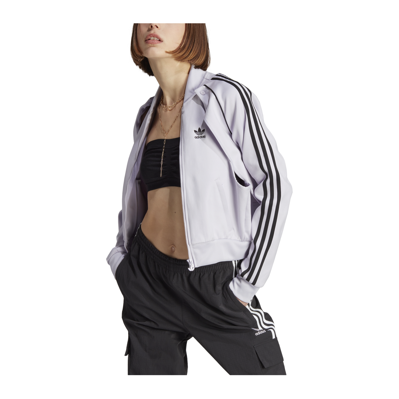 adidas Tracktop Jacke Damen Silber