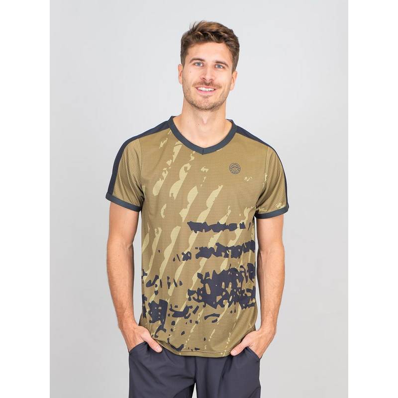 BIDI BADU Pure Wild V-Neck Tee Tennisshirt Herren