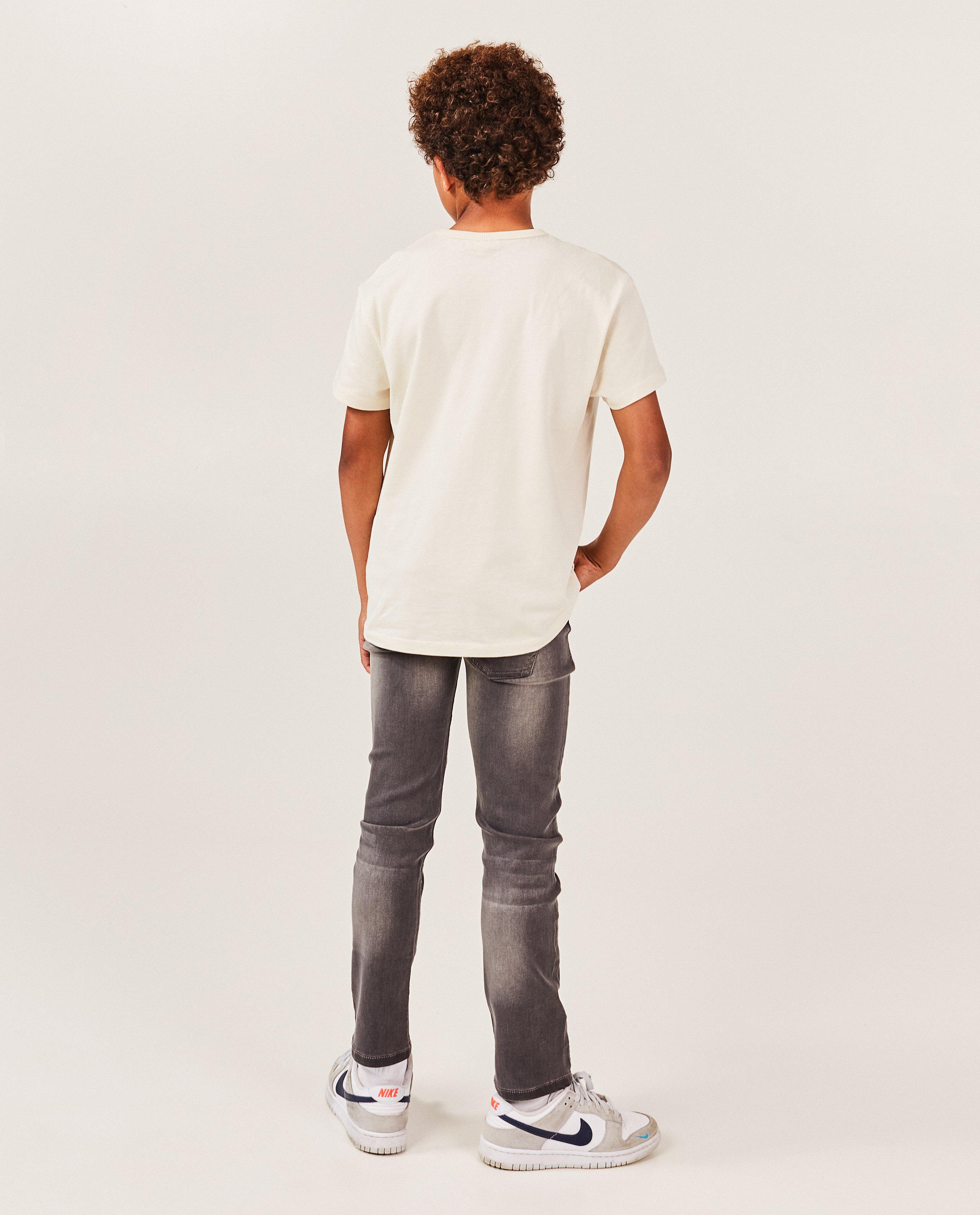 Blugi gri închis Fish & Chips, croială slim fit gri