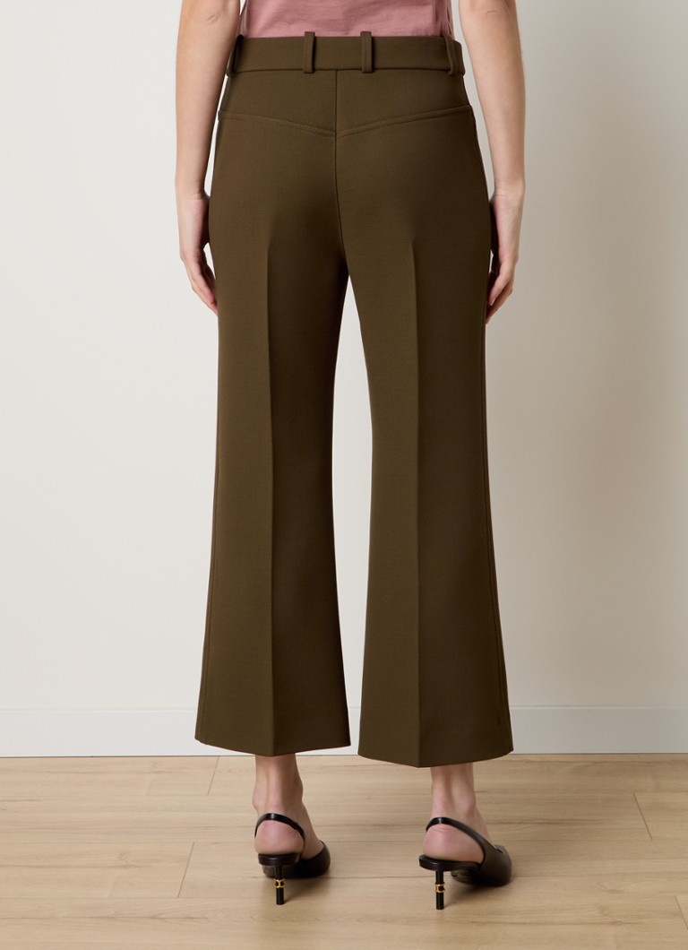 Chloé  High waist flared fit cropped pantalon van wol